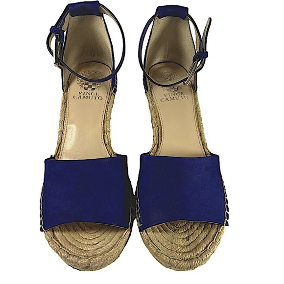 Vince Camuto Shoes - Vince Camuto “Leera” Blue Suede Espadrilles Women’s Size 7.5 NWOT